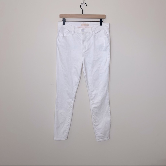 Tory Burch Slim Mid Rise Jean in white old money logo preppy - Picture 2 of 11